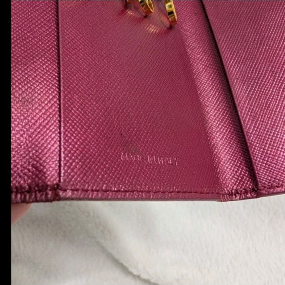 Authentic Prada Metallic Pink Leather Key Wallet - Picture 9 of 10